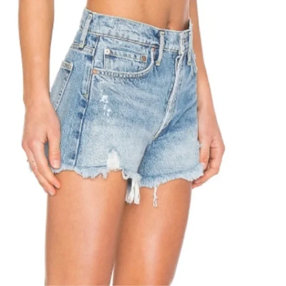 Agolde Parker Vintage Cut Off Distressed Jean Shorts Size 29 - Picture 15 of 15